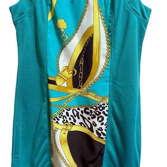 Forla Paris Teal Bodycon Rope & Chains Women's Size Medium - Picture 4 of 8